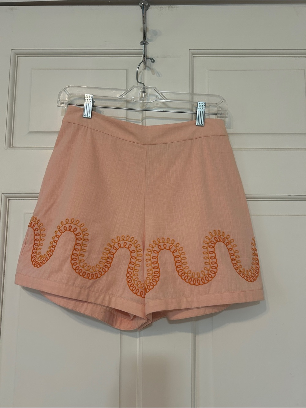 ANNA CATE lizzie shorts in peach swirl size XS